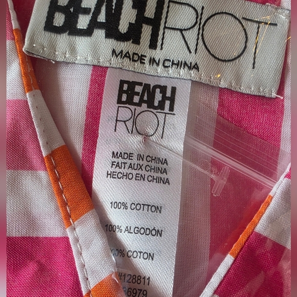 Beach Riot Alexa Top Size Plus Large Orange, White & Pink Stripes NWT - Picture 3 of 4